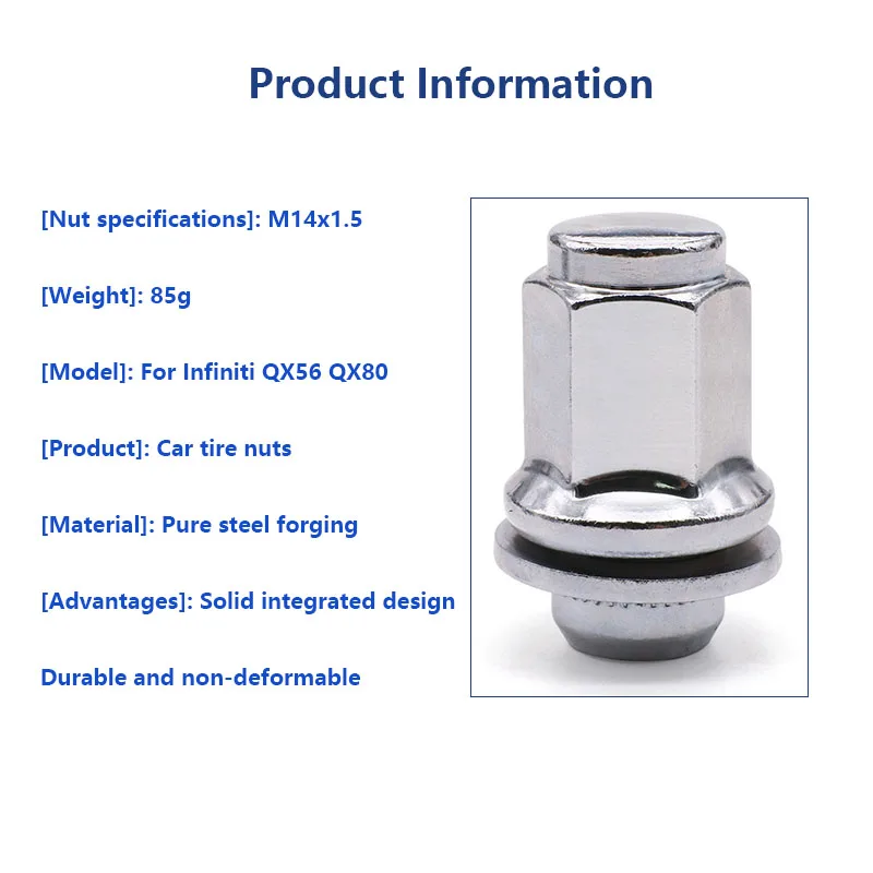 M12 * 1.25 standardowe nakrętki kół dla INFINITI Q40 Q50 Q60 Q70 Q70L QX50 QX70 EX37 FX50 G37 M35h M37 M56 EX35 G25 FX35 Hub nakrętki