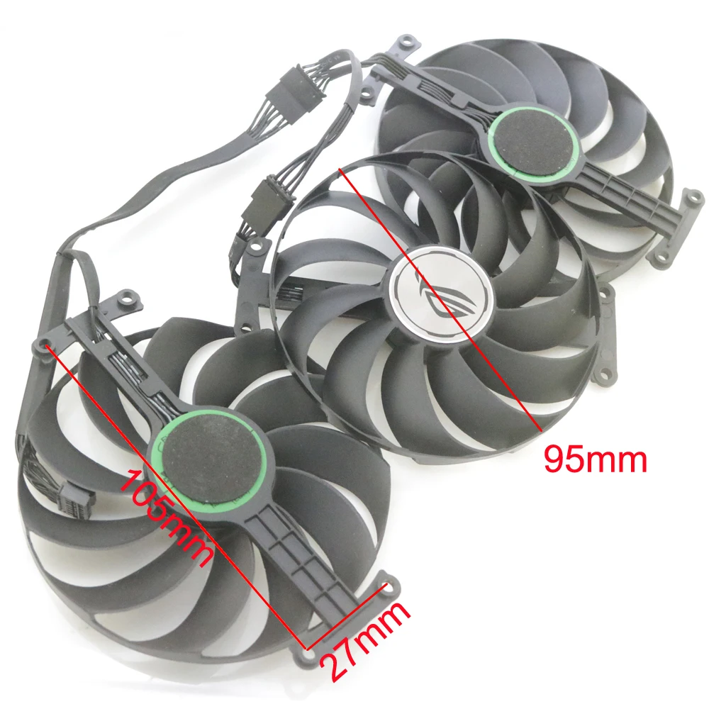 3pcs/lot T129215SU 12V 0.5A 95mm For ASUS ROG STRIX 3060Ti 3070 3080 3090 RX6900XT 6800 6700XT TUF Graphics Card Cooling Fan