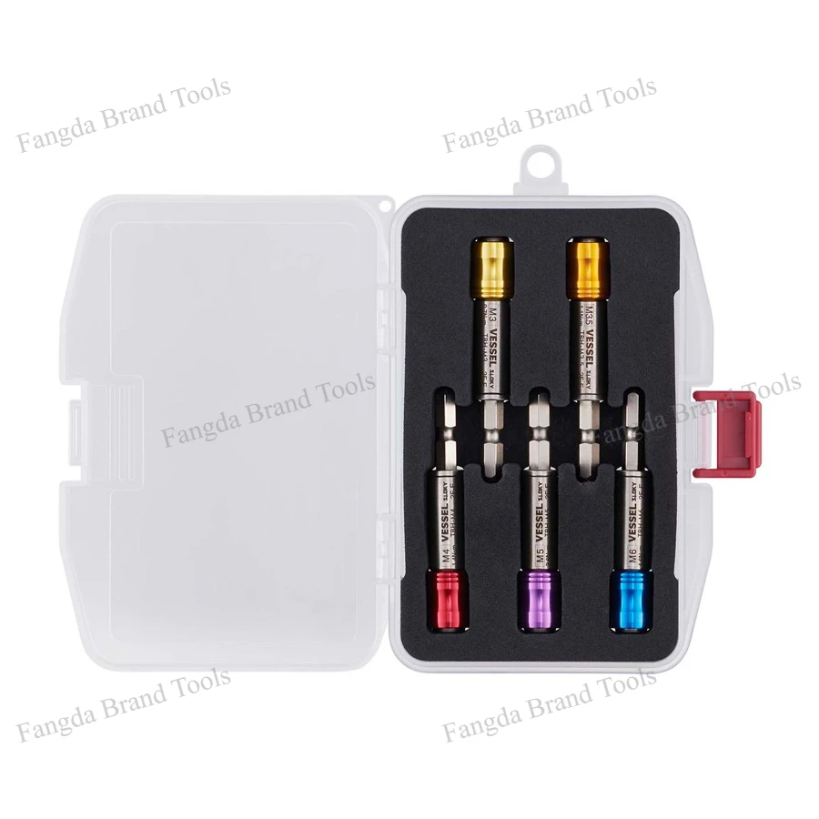 VESSEL TBH Series Magnetic Torque Bit Holders – Multi-Size TBH-M3-M6 / TBH5S Screw Holding Sleeves, JIS Standard