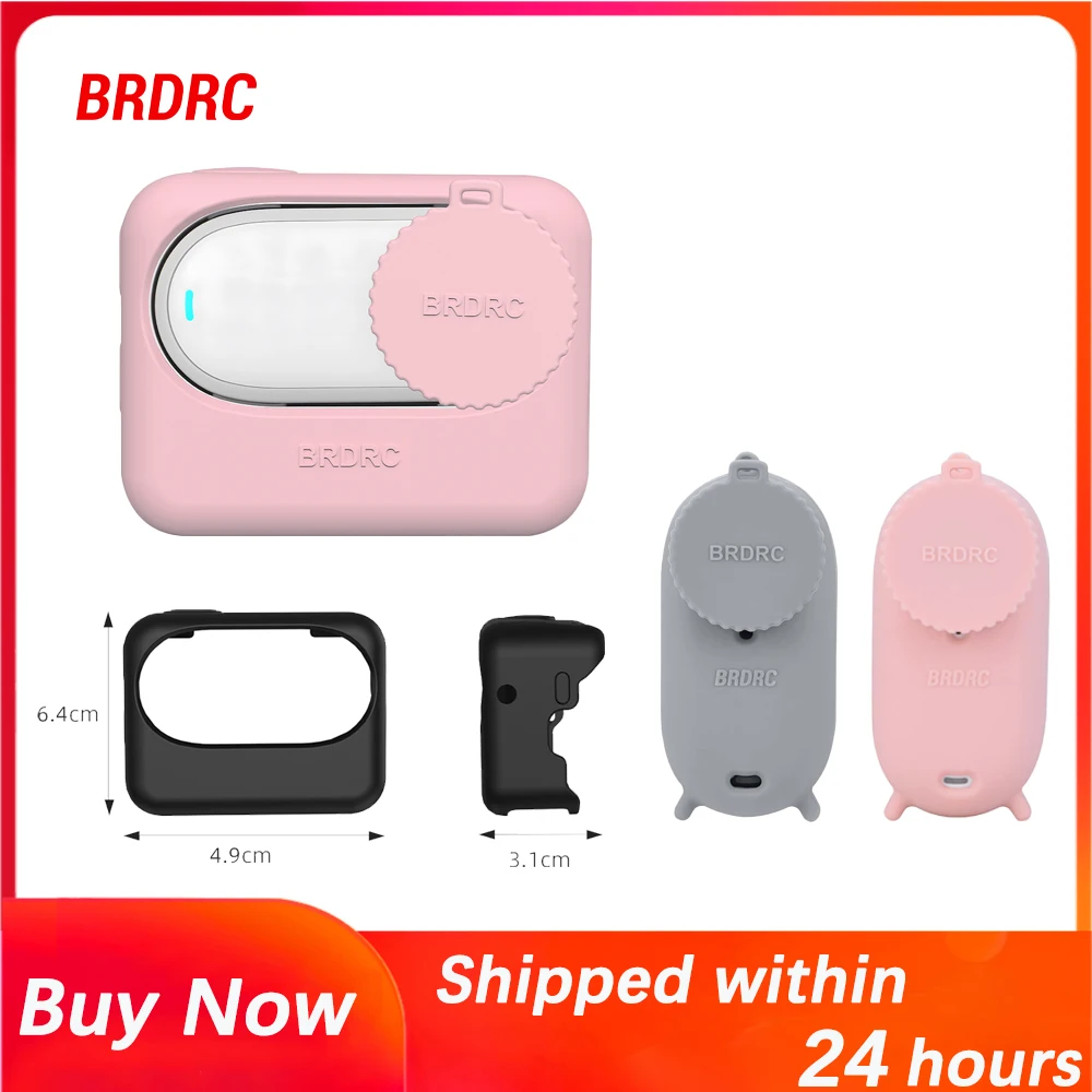 BRDRC funda de silicona para Insta360 GO 3/3S carcasa antiarañazos carcasa de goma estándar suave accesorios de cubierta protectora del cuerpo de la cámara