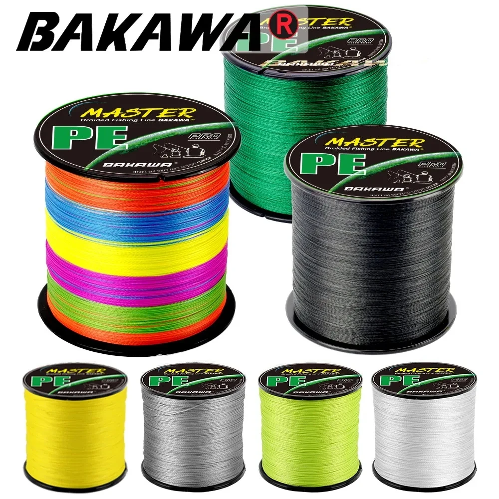 

BAKAWA Carp PE Line 300M 500M 1000M 100M 8 Strands 8-90LB Braided Fishing Wire Multifilament Super Strong Japan Multicolor Tool