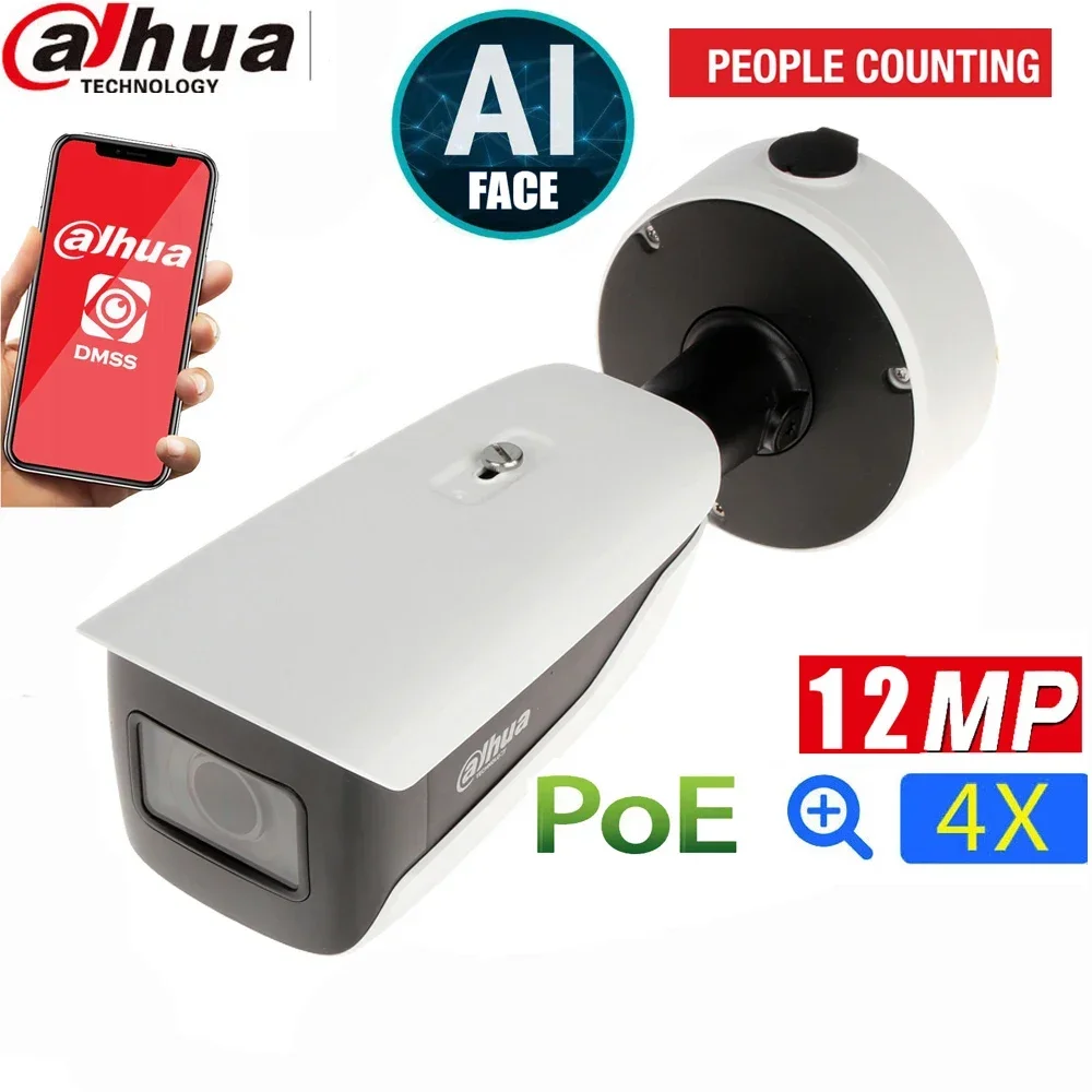 

Dahua mutil language IPC-HFW71242H-Z-X 12MP Network Camera with Face Recogniction People Counting ANPR Function