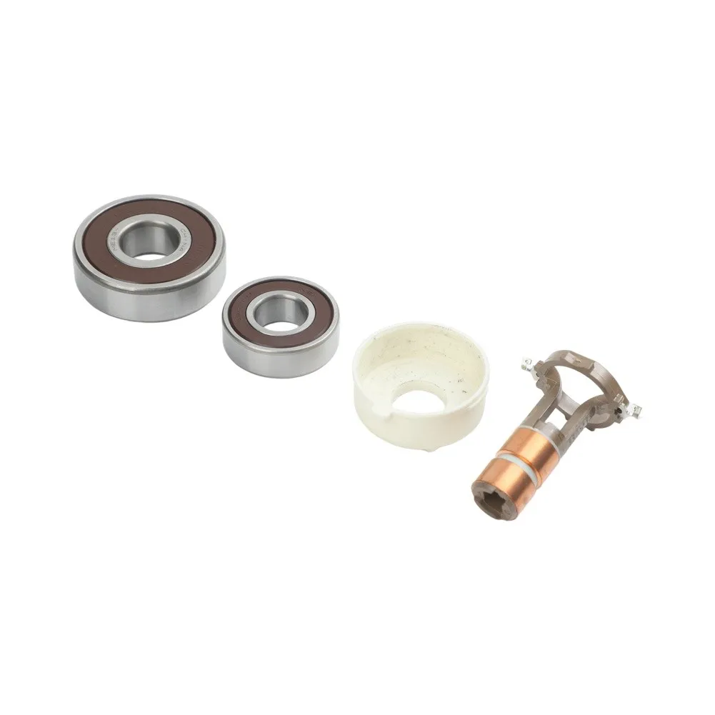 Slip Ring Set Alternator Repair Kit For Automotive Workshop High Wear-resistant Copper Conductive Carbon Brushes