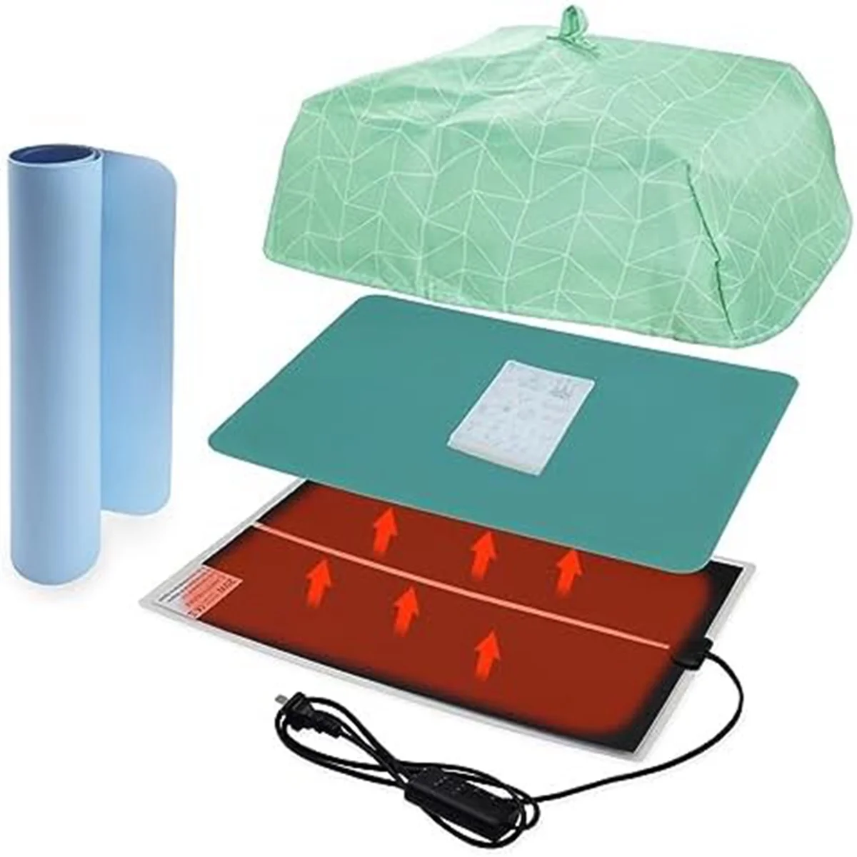 

Resin Heating Pad with Timer and Lid-Epoxy Resin Drying Tool Set, Resin Silicone Mold Heating Pad,Resin Supplies US Plug