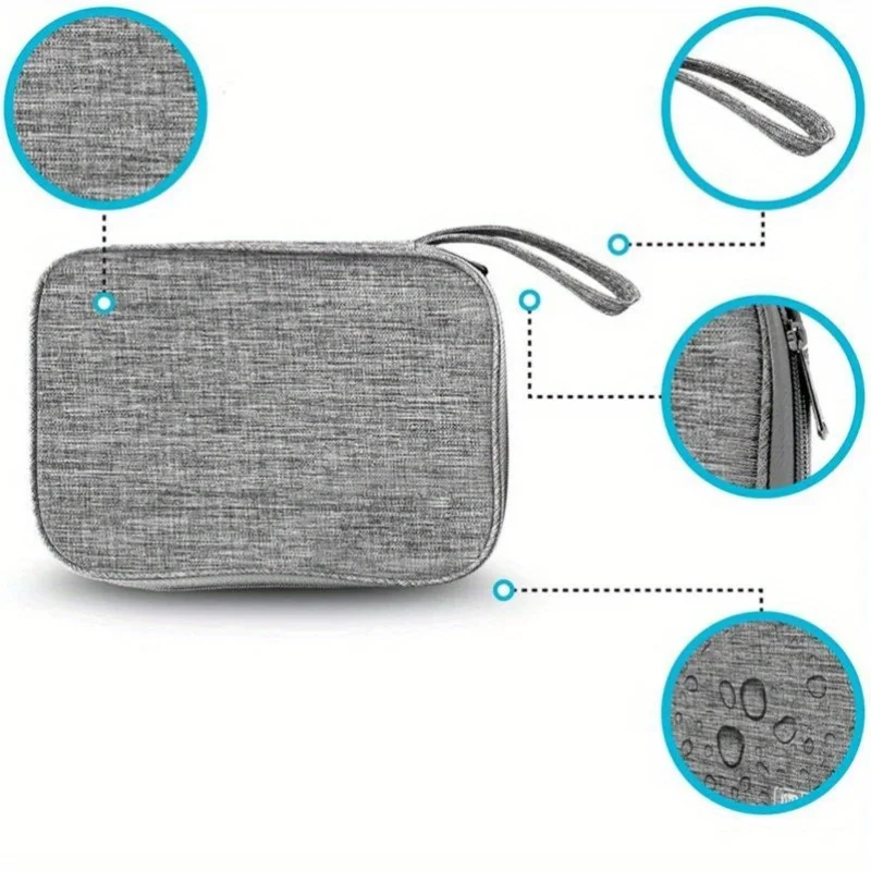 Cable Storage Bag Electronic Accessory Holder Portable Usb Data Cables Charger Plug Watch Strap Travel Waterproof Organizer Case