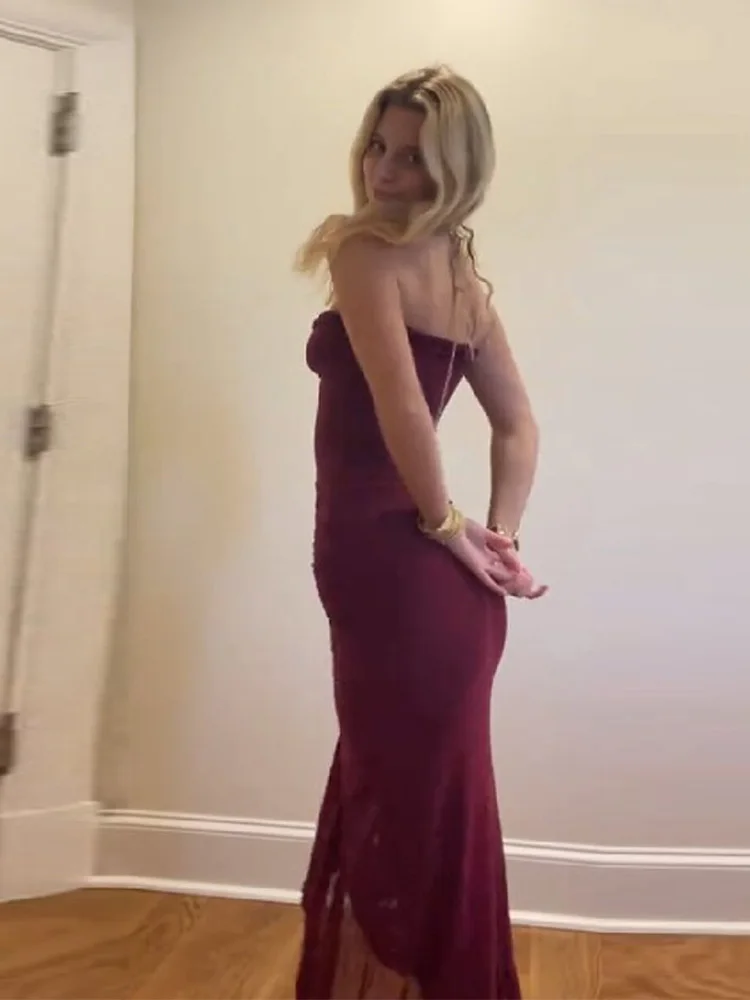 Lady Trendy Classical High Design Elegant Robe Formal Office Party Off Shoulder Long Dresses Shaping Irregular Ruffled Hem Gown