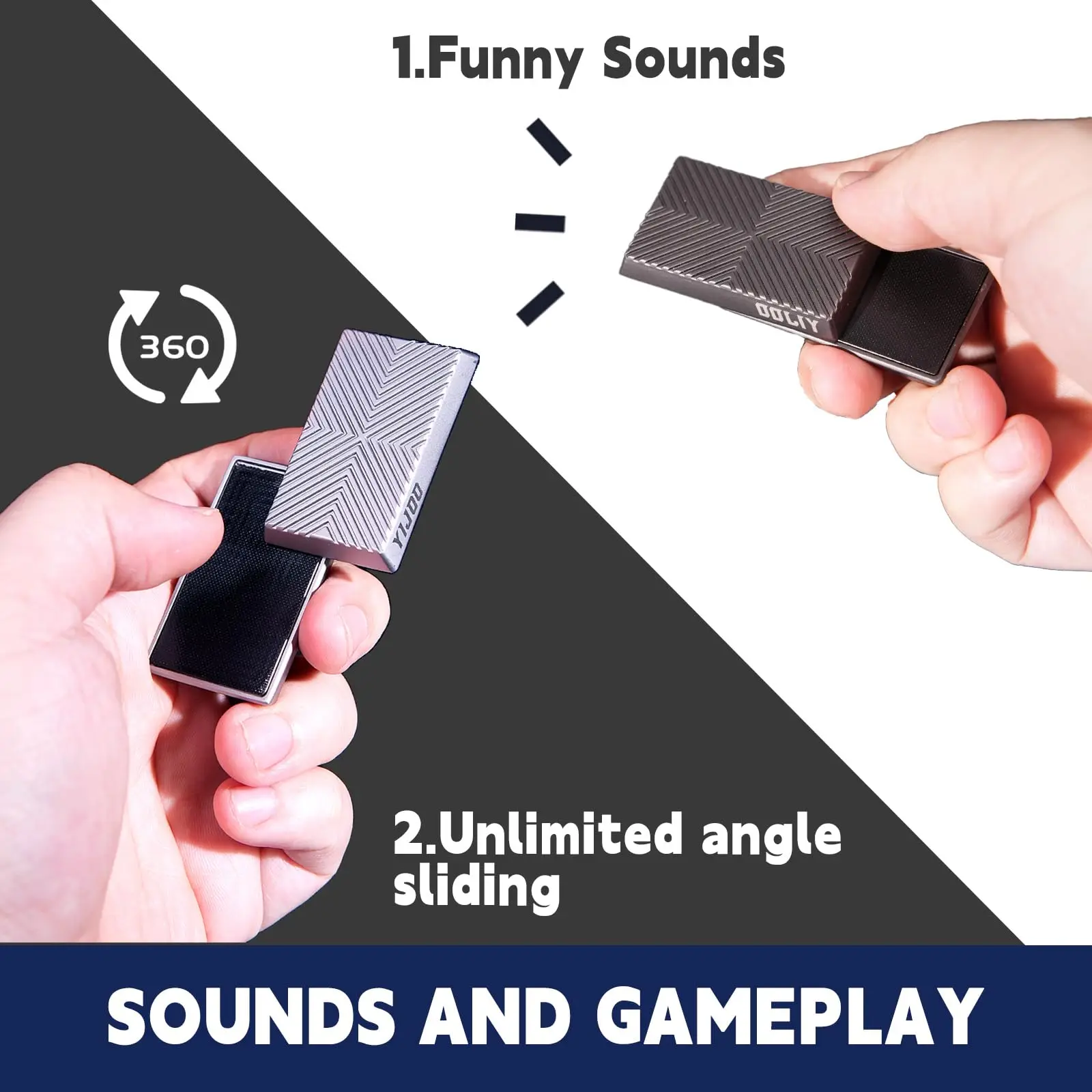 جيروسكوب رائع بأطراف الأصابع، تصميم سهم متعدد، إحساس منزلق لا نهائي لدفع البطاقات #3