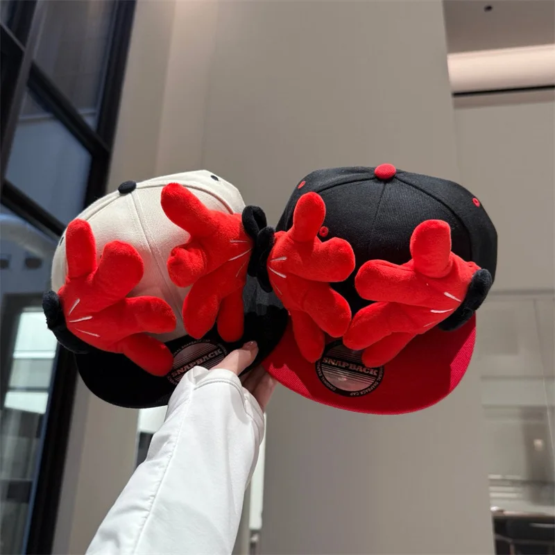 Miniso kreskówka Myszka Miki duża ręka duża głowa ogrodzenie internetowy celebryta zimowa kaczka cztery pory roku hip-hopowa czapka bejsbolówka na zdjęcia