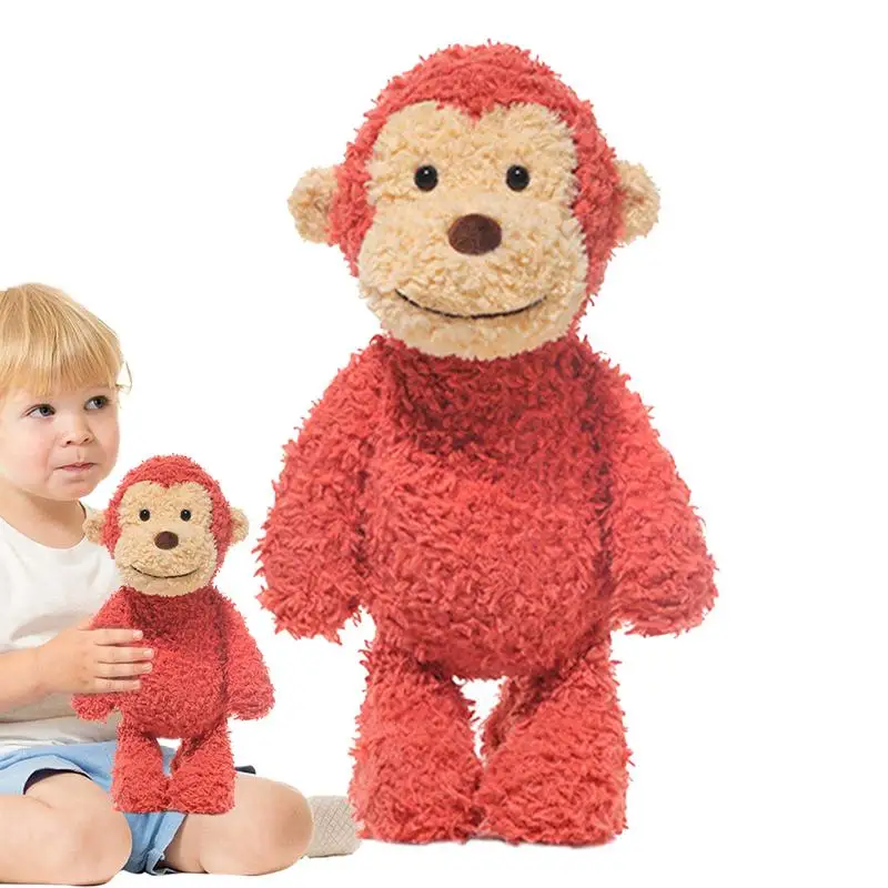 Monkey Plush Doll Soft Stuffed Monkey Figurine Model Plush Animal Monkey Collection Toys For Living Room Bedroom Chair Sofa