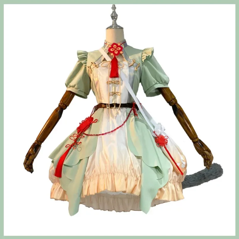 

Game Arknights Honeyberry Operator Cosplay Costume Flowing Spirit Rain Hanfu Skirt Lolita Woman Cute Traditional Festival Suits;