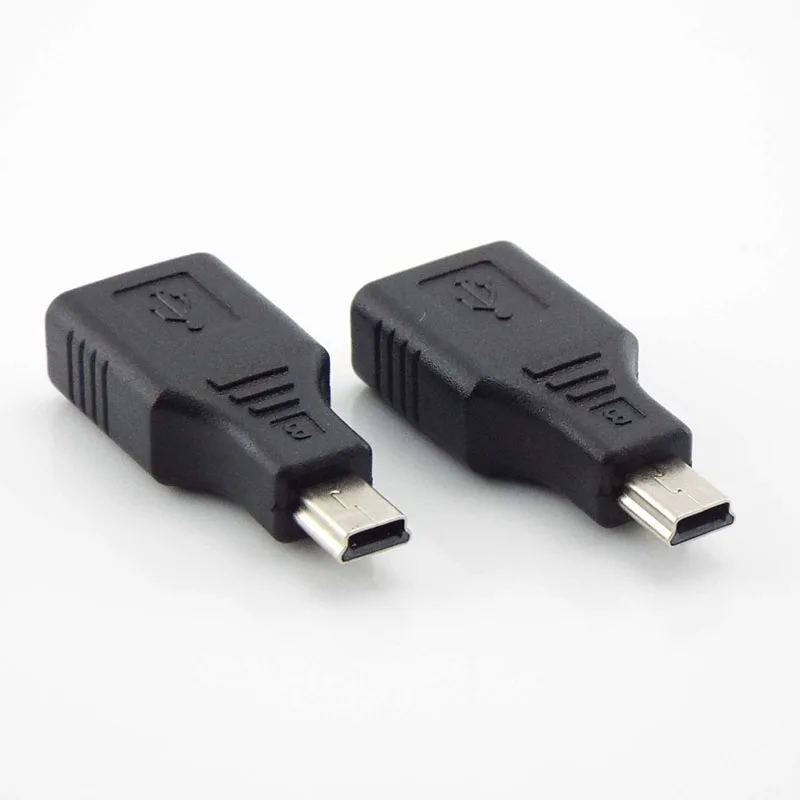 Universal USB 2.0 A To Mini B 5-Pin Female Male Adapter Mini Type-A B Jack Splitter for Smart Phone OTG Converter C3