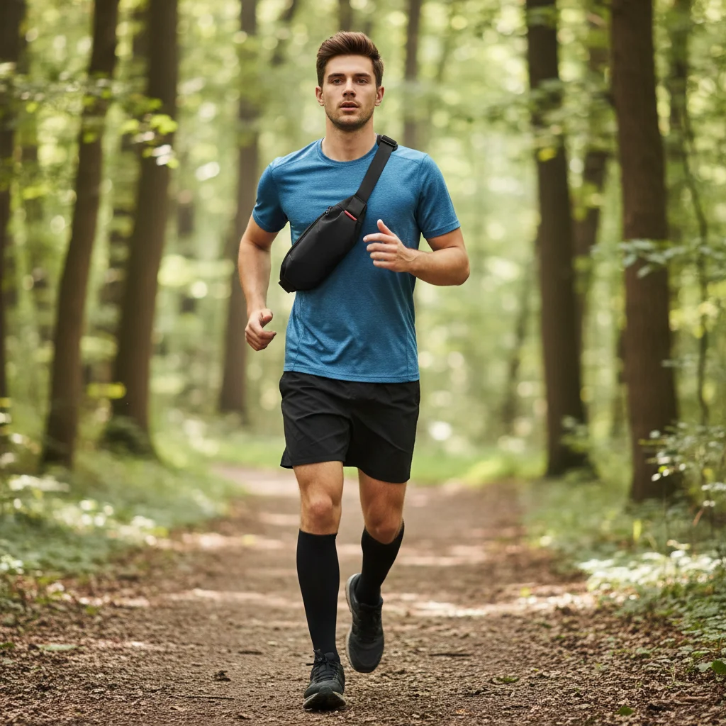 

Men's Mini Chest Bag Waterproof Durable Polyester Lightweight Crossbody Bag For Outdoor Sports