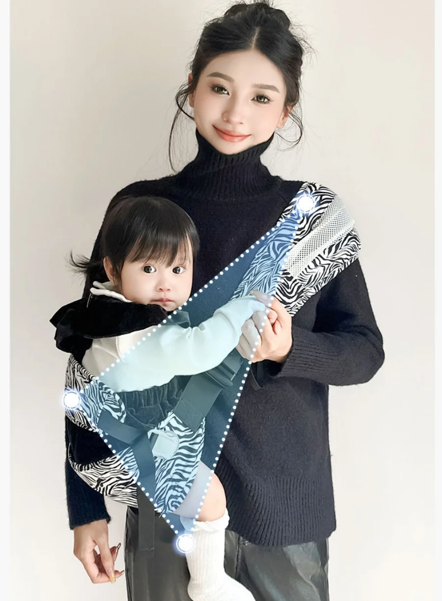 Baby Wrap Newborn Sling Dual Use Infant Nursing Cover Carrier Mesh Fabric Breastfeeding Carriers Up To 130 Lbs (0-36M)