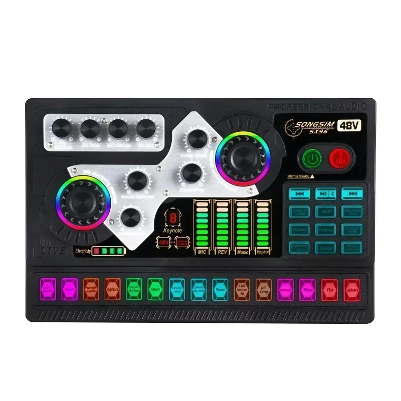 

SX96 professional Multiple effects with blueteeth Variable sound live sound card audio interface for live streaming