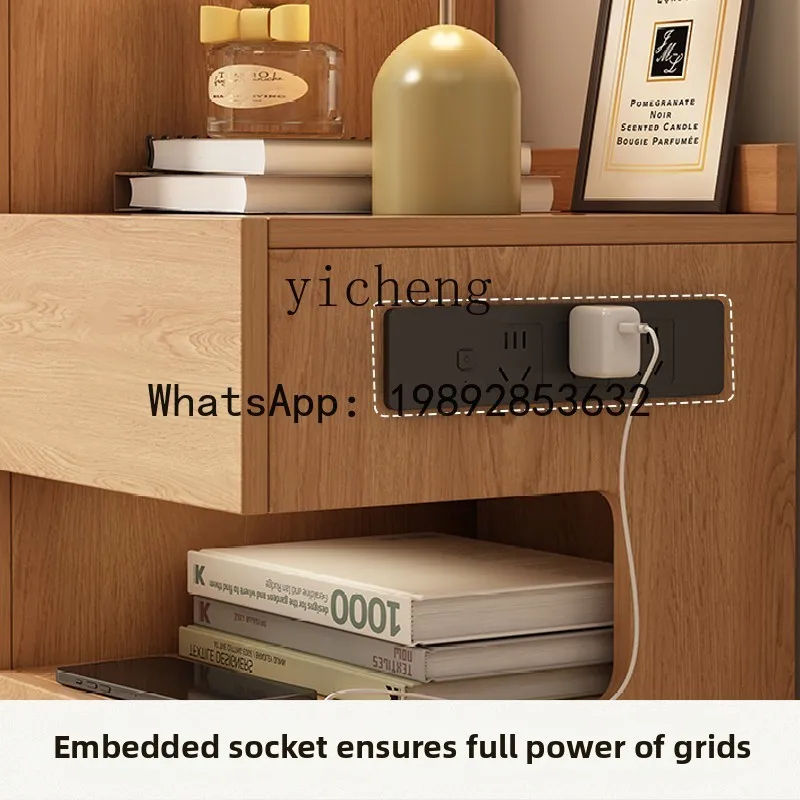 

B-2 bedside table new bedside rack multi-functional household storage solid wood small cabinet