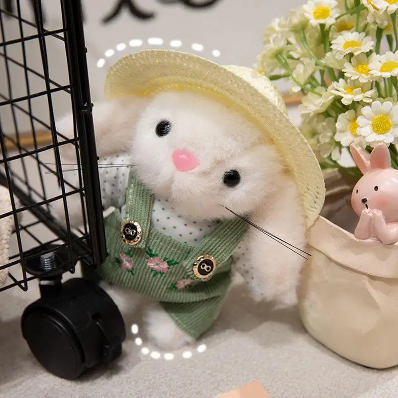 14cm Garden Bunny Plush Toys Cute Rabbit Doll Soft Plushies For Toddler Children Appease Sleeping Stuffed Animal Birthday Gifts
