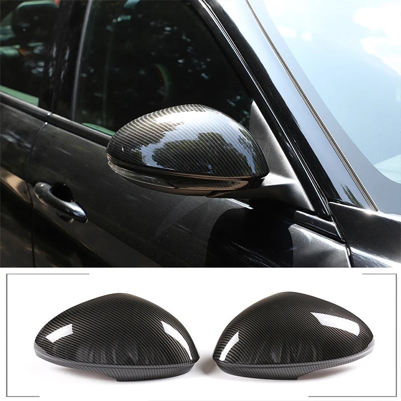 

For 2017-2020 Alfa Romeo Giulia ABS Carbon Fiber Car Styling Car Rearview Mirror Decorative Cover Sticker Auto Parts 2 Piece Set