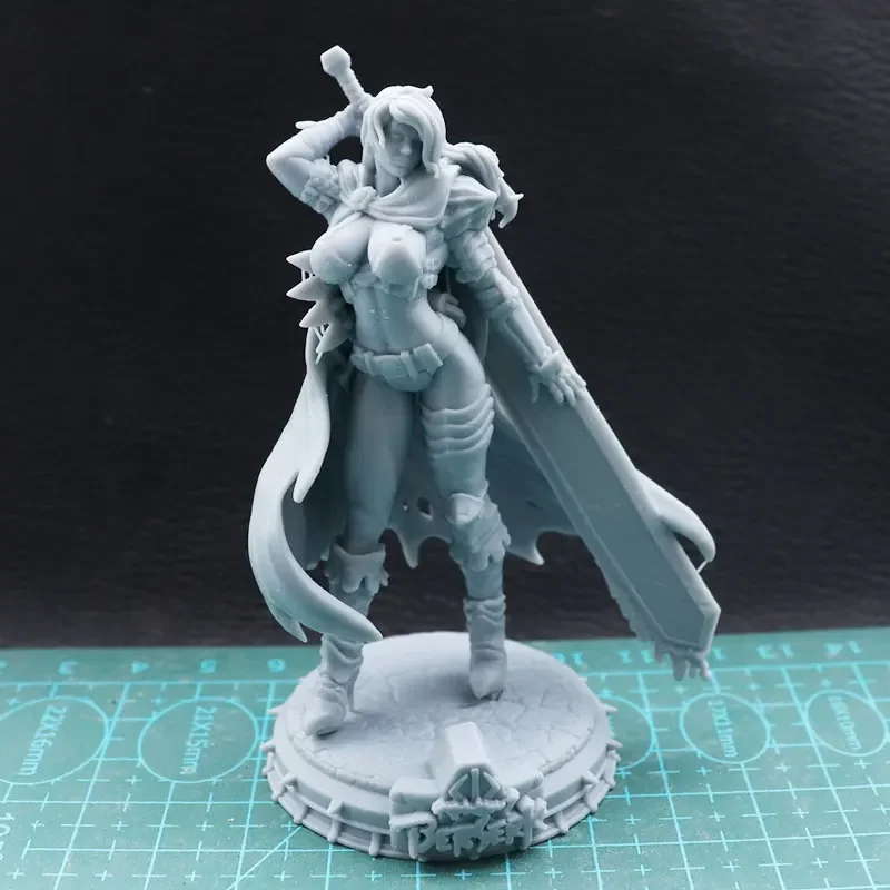 1/24 75mm 1/18 100mm Resin Model Kits Warrior Girl Figurine Unpainted No Color RW-933