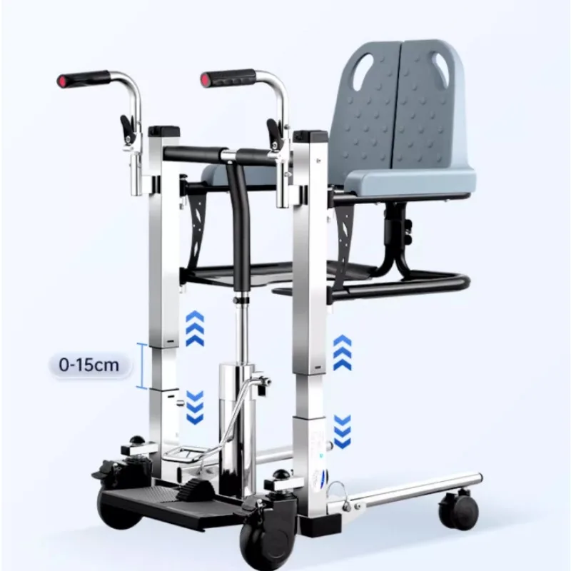 

Nursing care for paralyzed patients with electric lifting multifunctional bed transfer machine with dining table