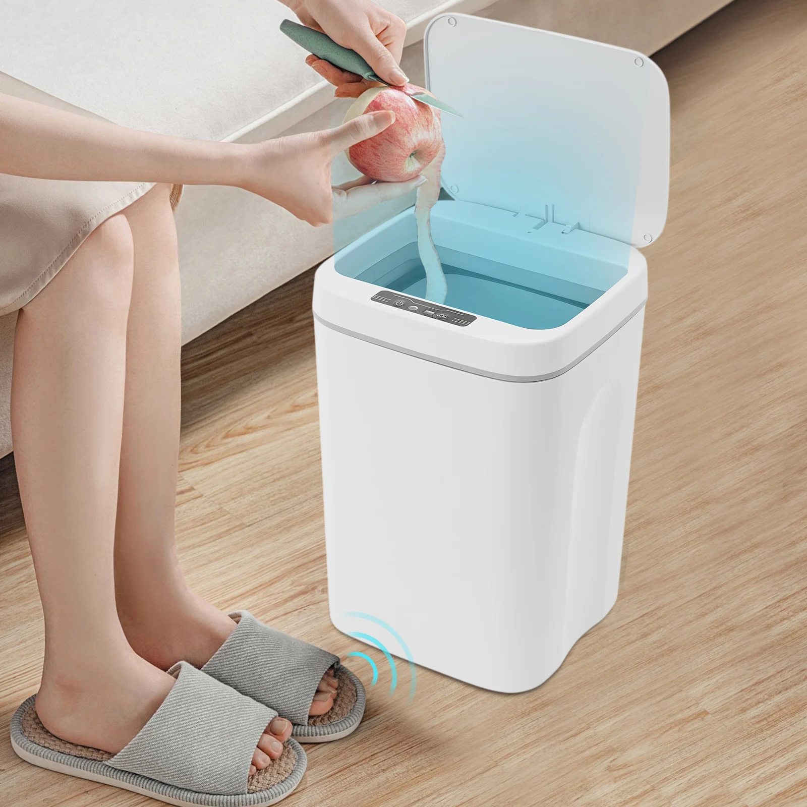 

16L Intelligent Sensor Trash Can Waste Bin, Sensor Trash Can IPX5 For Kitchens, Bathrooms, Bedrooms, Living Rooms, Offices