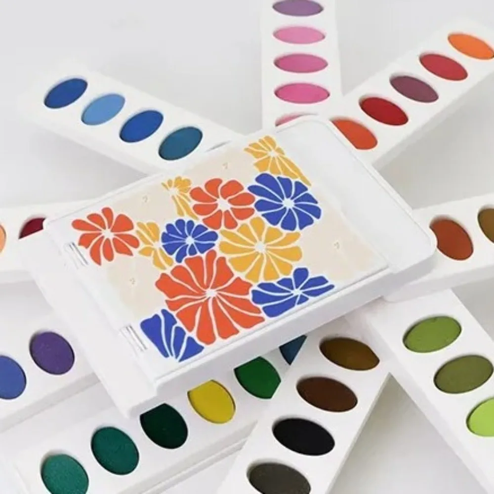 

Пластиковый набор для акварельной живописи, моющийся, портативный, многоцветный, расширяемый, экологичный, для масляной живописи, для путешествий на природе