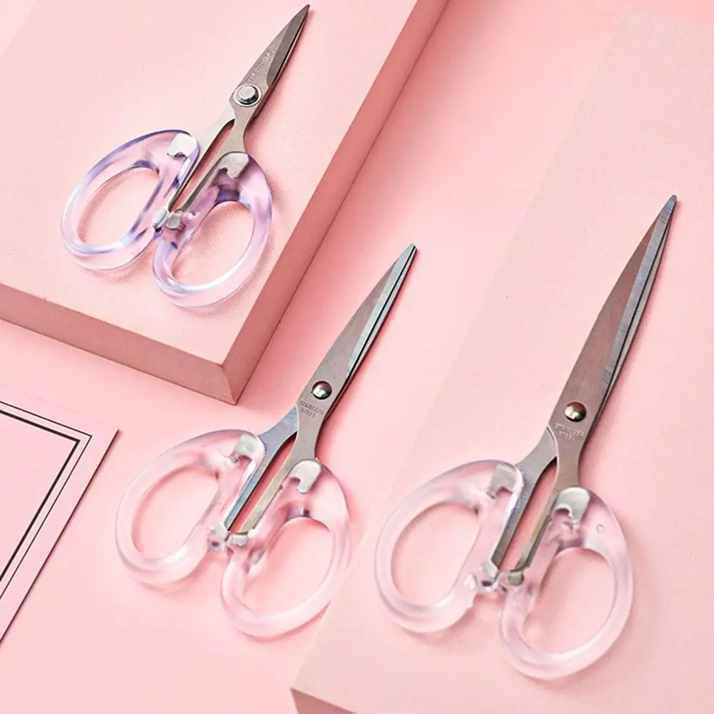 Girl Heart Wind Transparent Small Scissors Student Handmade Art Stainless Steel Stationery Scissors Tailor Scissors Tool