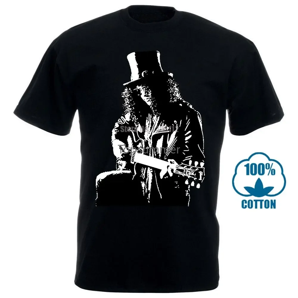 Men T Shirt Slash Guns N Roses Iconic Rock Fitness -Black T-Shirt Novelty Tshirt Women