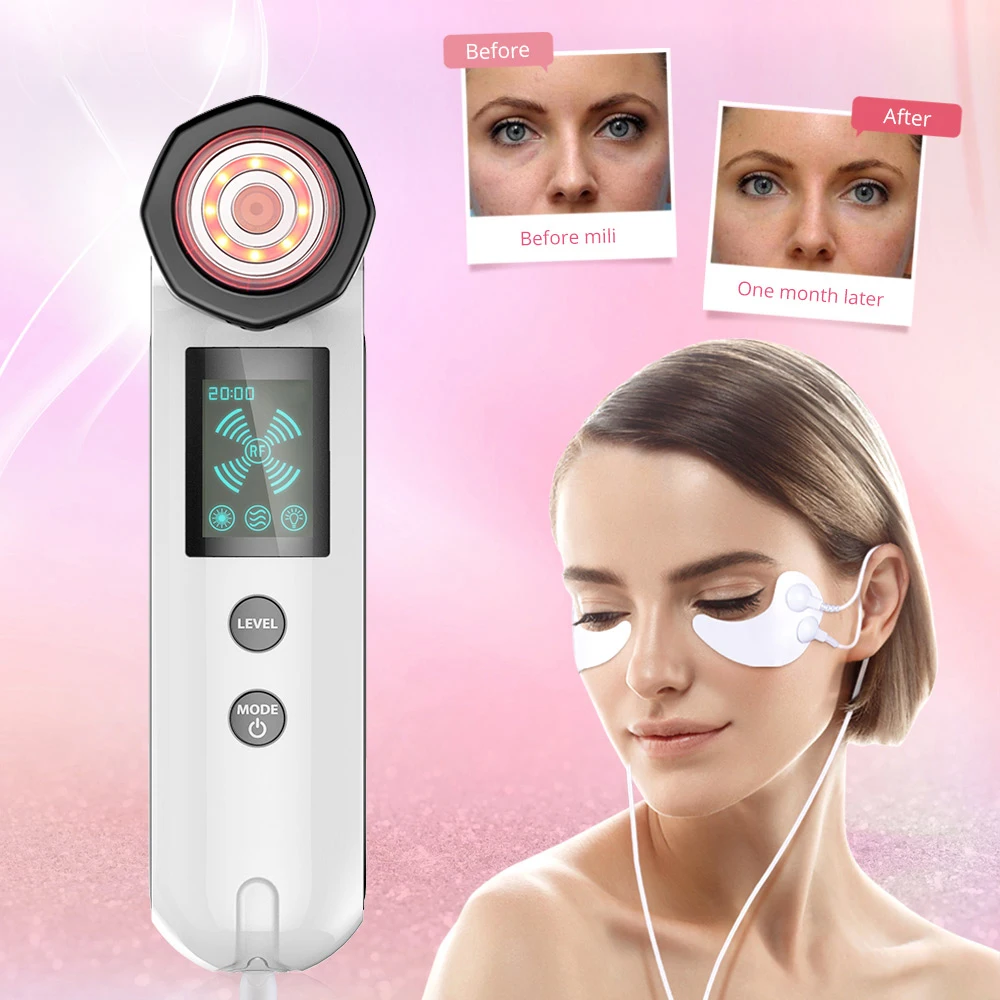 New Arrival RF Ems Eye Beauty Device Patch LED Anti Wrinkle Beauty Machine for Skin double chin treatment