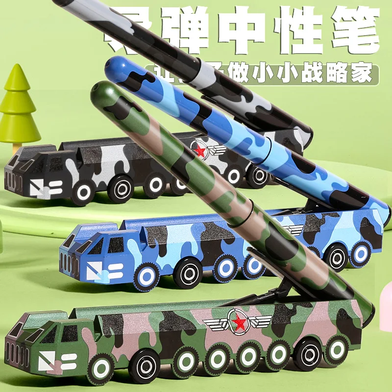 Creative Dongfeng 41 Intercontinental Missile Design Neutral Pen Black Gel Pen Kids Toy Simulation Model Arms Signature Pens