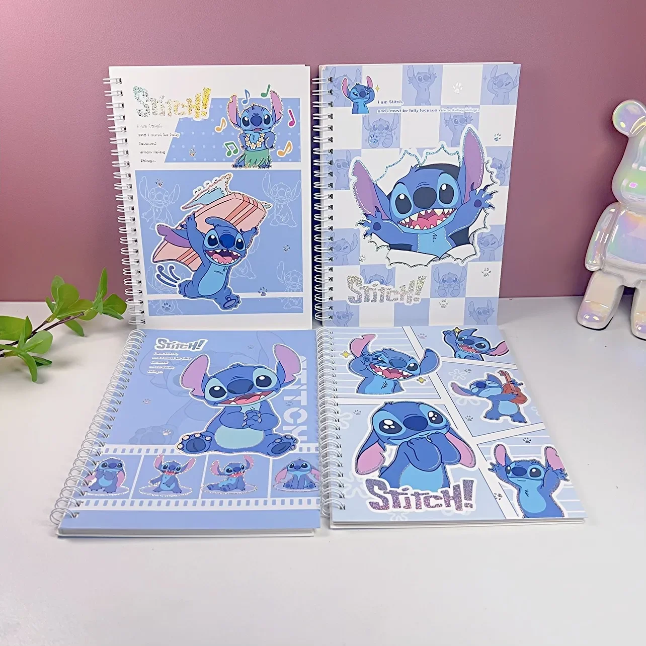 Cartoon Stitch Notebook Student Cute Pet Lilo Loose-leaf Coil Book Cartoon Student Stationery Workbook Children\'s Birthday Gift