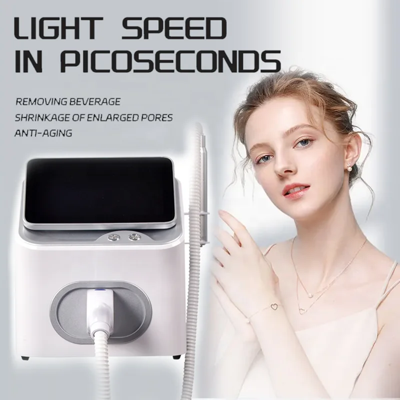 Newest Protable Picosecond Laser Device Tattoo Removal Machine Pico Laser Pigment Acne Scar Removal Skin Rejuvenation Machine