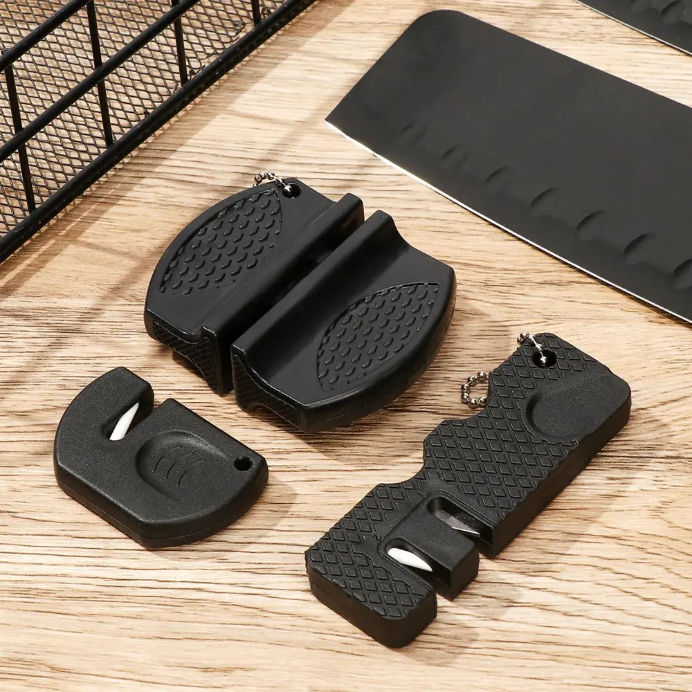 ที่ลับมีดเครื่องลับมีดเซรามิกแบบพกพาลับคมอุปกรณ์ลับมีดที่เหลาเบ็ดตกปลาเครื่องมืออเนกประสงค์สำหรับกลางแจ้ง