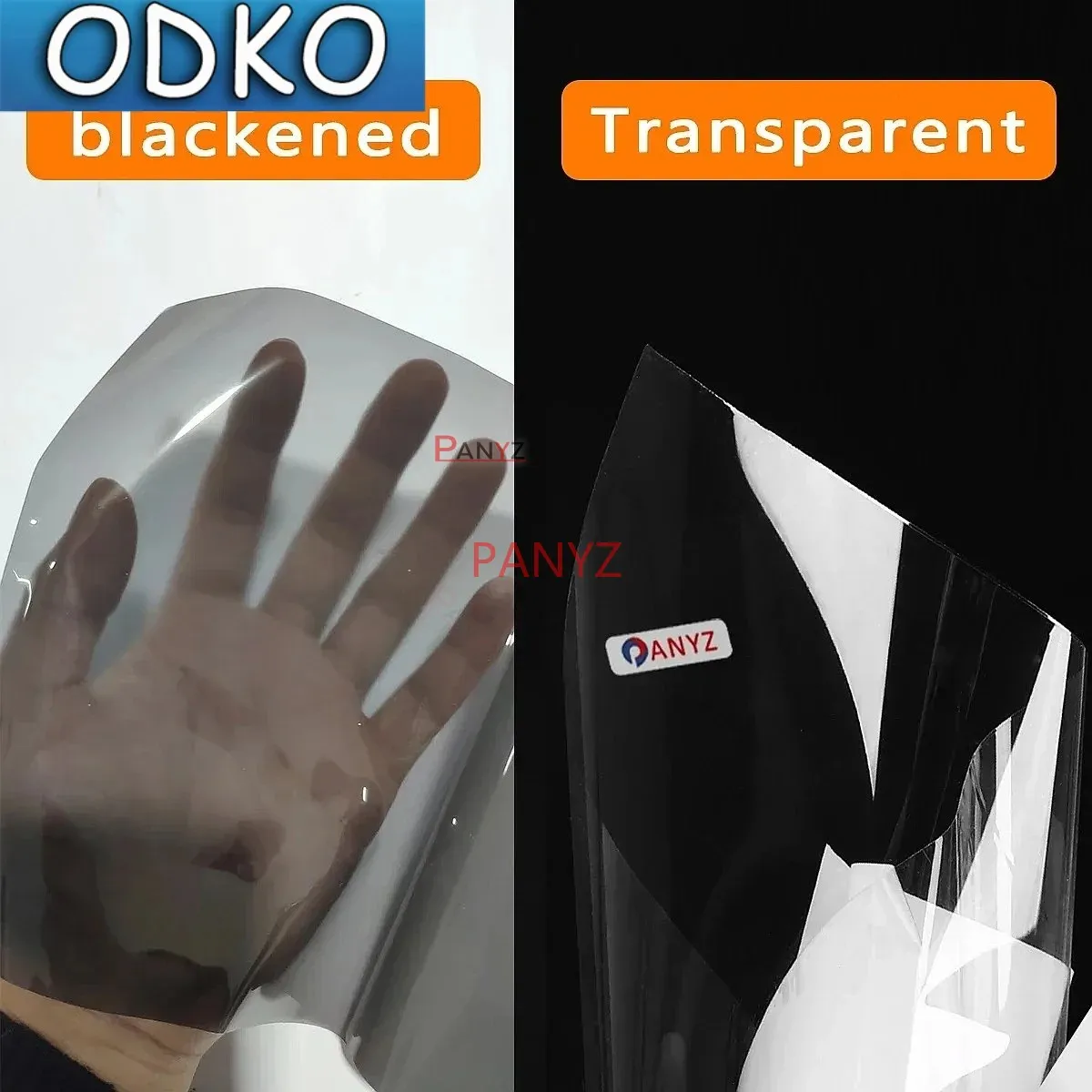 2 Pcs Car Headlight Protective Film Vinyl Transparent Black TPU Precut Sticker For Jaguar XJ X351 2010-2019 XJR XJL Accessories view 4