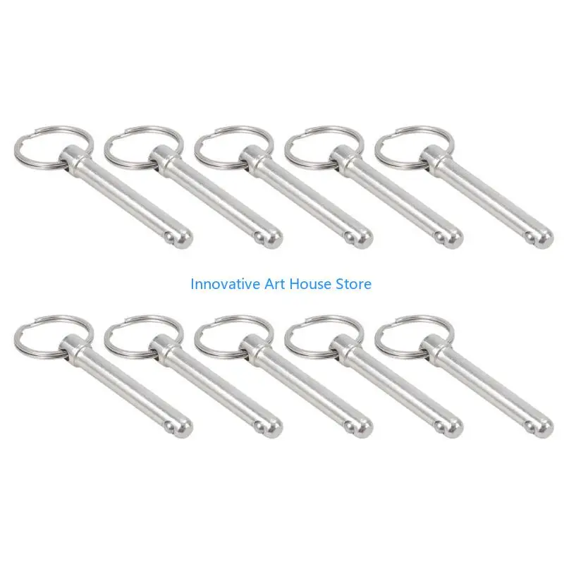 E1PC Set Of 10 Quick Releases Pin 8x60mm  Carbon Steel with BallHead Locking for Various Applications