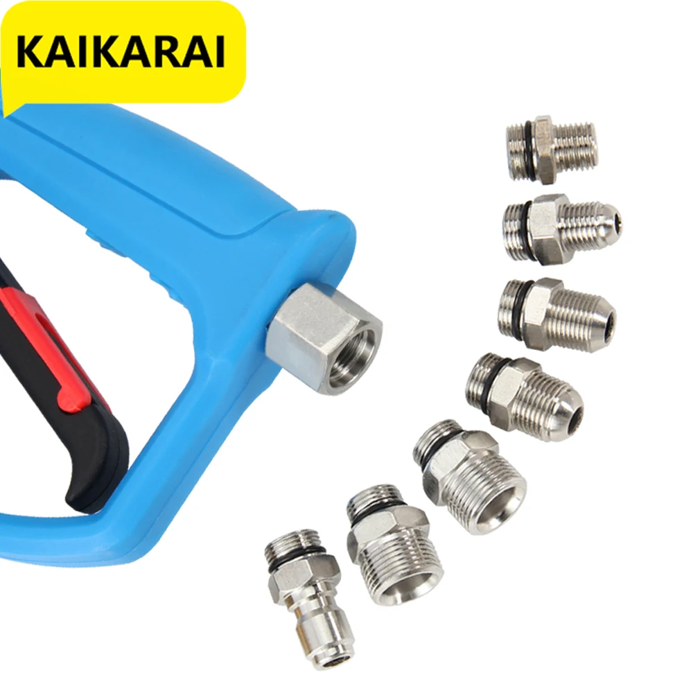 Lavadora o Conector Rápido Pistola de Água Mangueira de Saída da Cauda Adaptador de Rosca Externa Diâmetro Variável de Alta Pressã de Alta Pressão