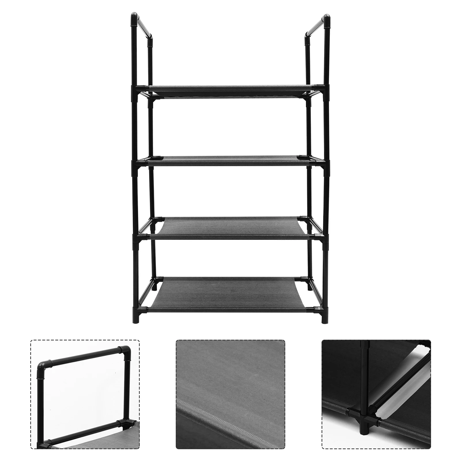 

1pc Multi-layer Shoe Storage Rack Closet Cabinet Shelf Heavy Duty Non-woven Fabric Shoes Organizer Space-saving Foldable