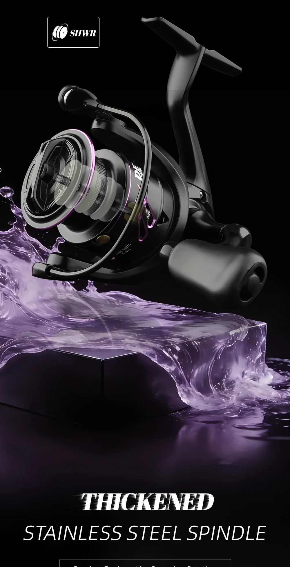 Professionelle, ultraleichte Angelrolle mit einem Übersetzungsverhältnis von 5,2:1, einer maximalen Bremskraft von 26 LB und einer CNC-gefertigten Metallspule, geeignet für Süß- und Salzwasser. – Detail 7