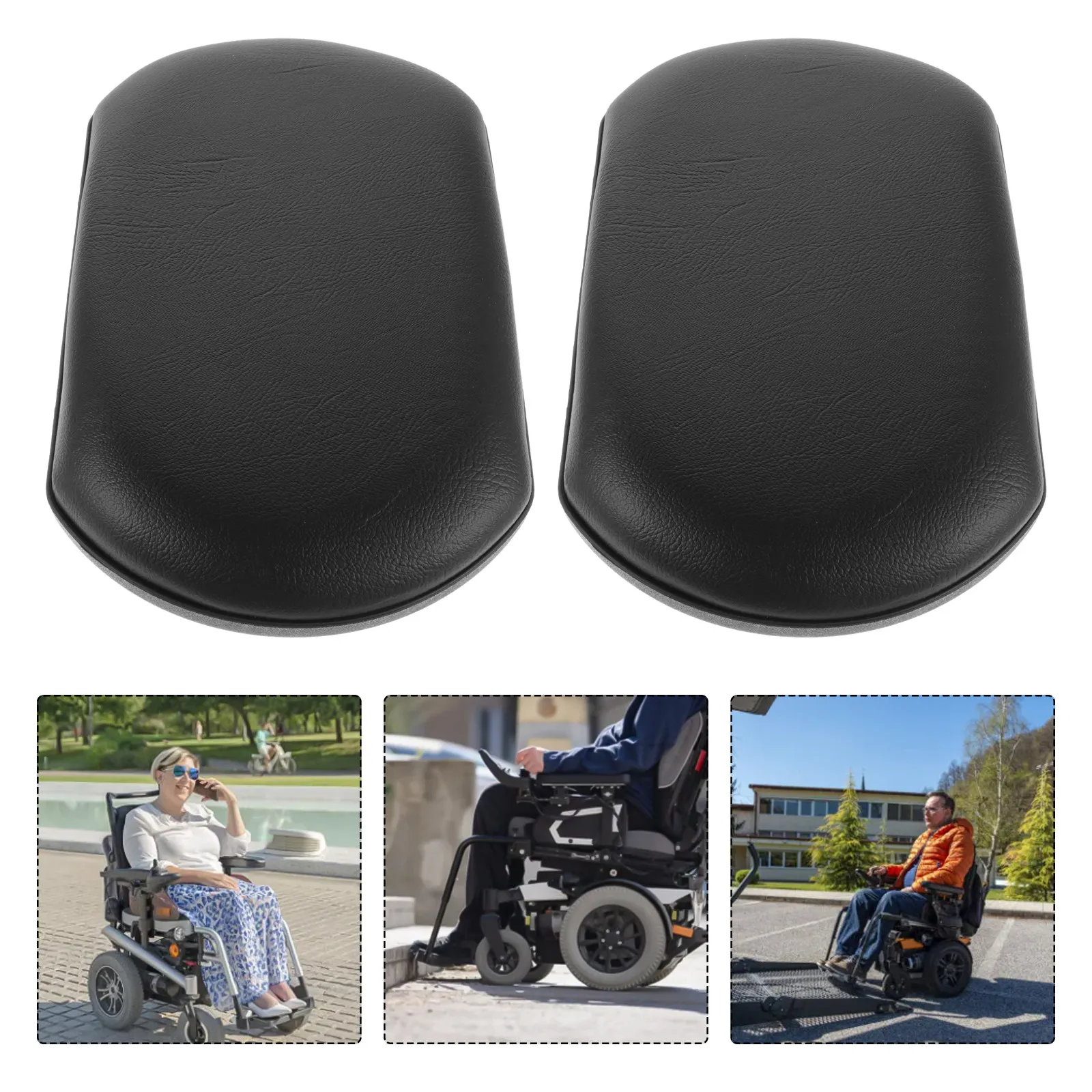 1 paire de coussinets universels pour fauteuil roulant : support rembourré pour les mollets, repose-jambes surélevés, coussin de repose-jambes antidérapant rembourré en éponge