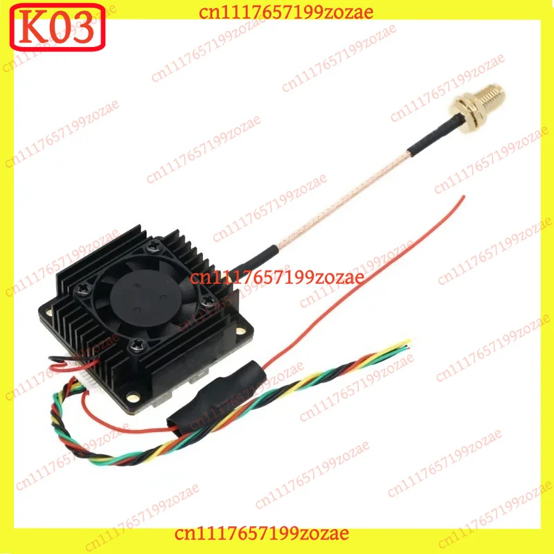 AKK TX3000AC 5.8GHz 3W FPV Video Transmitter 80CH 25-3000mW Adjustable Power SmartAudio Cooling Fan VTX