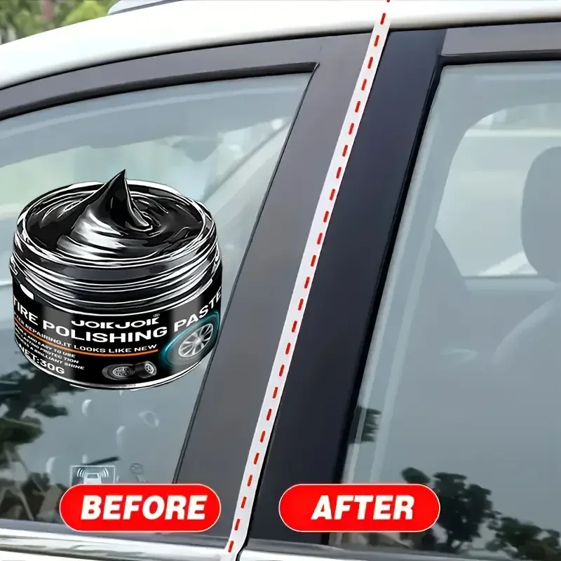 KJM Restaurador de plástico e couro preto-pasta de reparo de interiores automotivos com correção de cor, esmalte brilhante, revestimento protetor-las longo