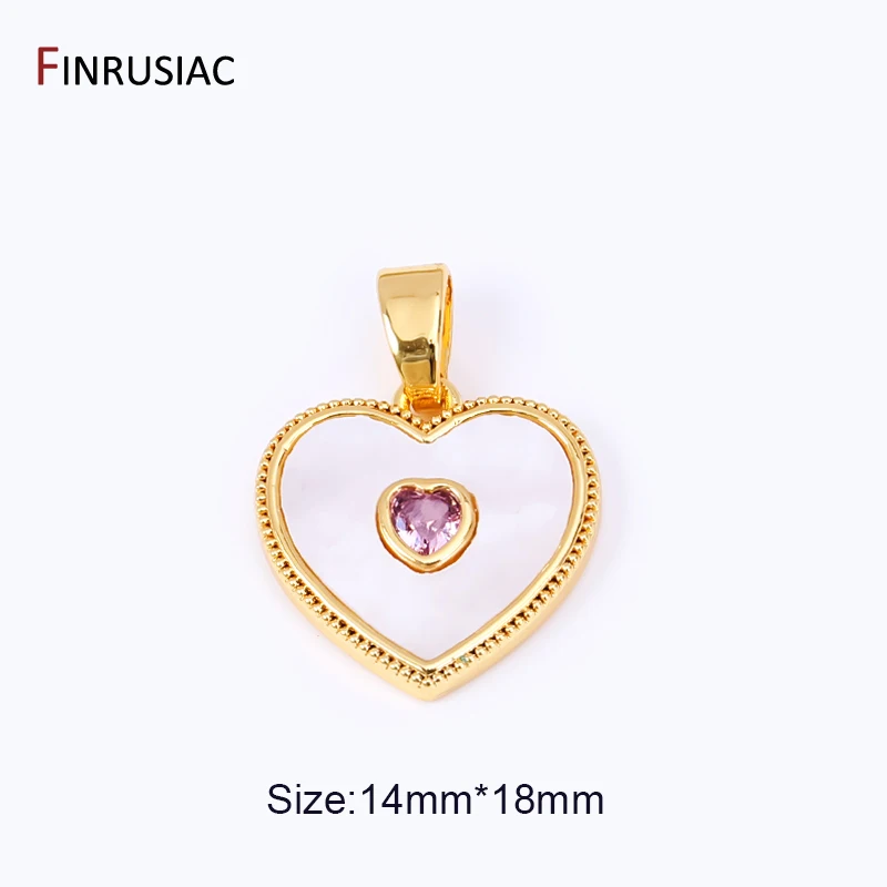 Hochwertige 18K vergoldete Messing-Herz- und Sternanhänger für die Schmuckherstellung, Muschel-Schmetterlingsanhänger für DIY-Halsketten- und Armbandherstellung. – Detail 22
