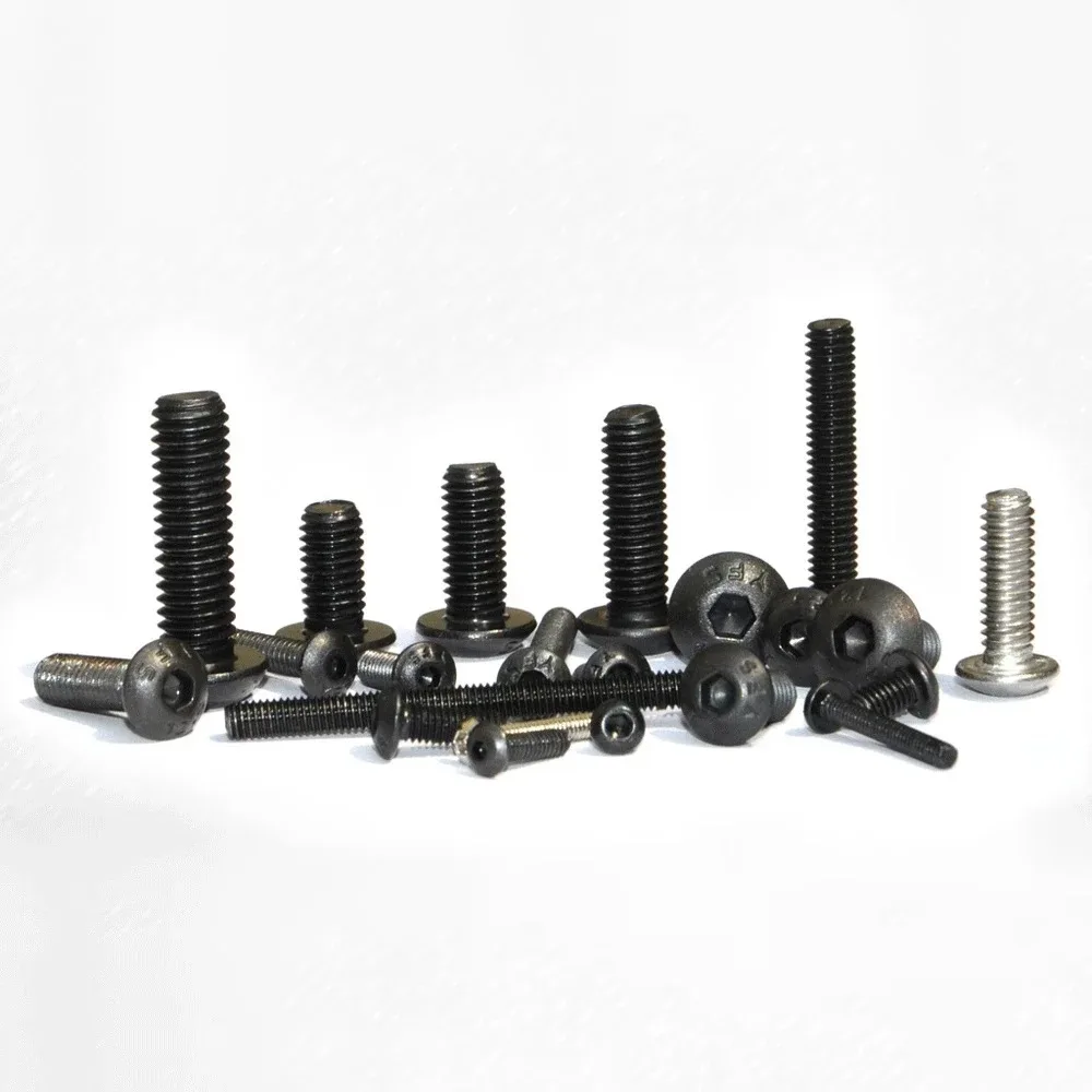 2 # -56 4 # -40 6 # -32 American Standards 12,9 Grade Alloy Steel Button Head Socket Head Screw Bolt Teeth UNC FOR DIY Car Model