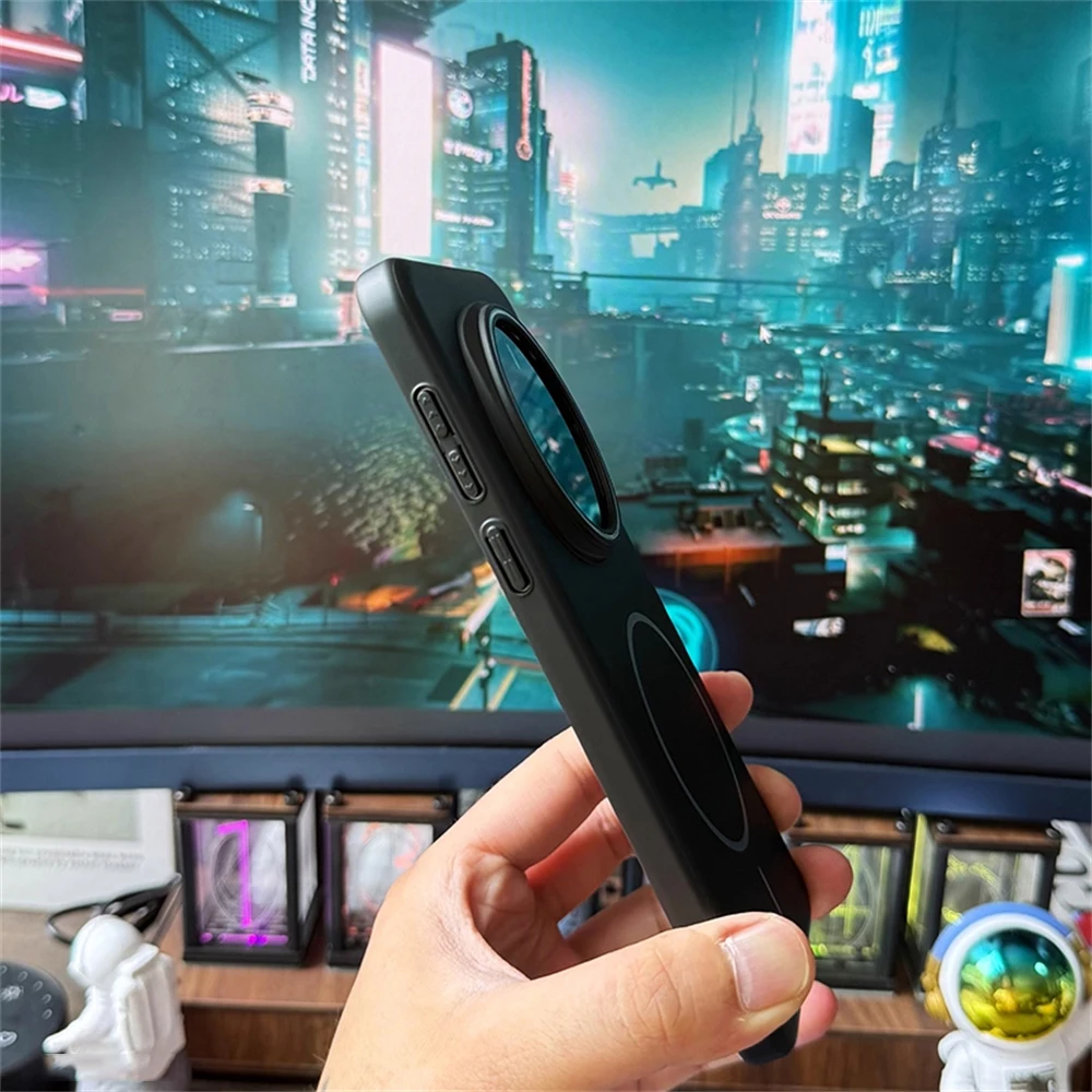 حافظة شحن لاسلكية مغناطيسية رفيعة للغاية غير لامعة لهاتف هواوي هونور ماجيك 7 برو 6 5 لايت X9a X9b X9c غطاء صلب بلون سادة #6