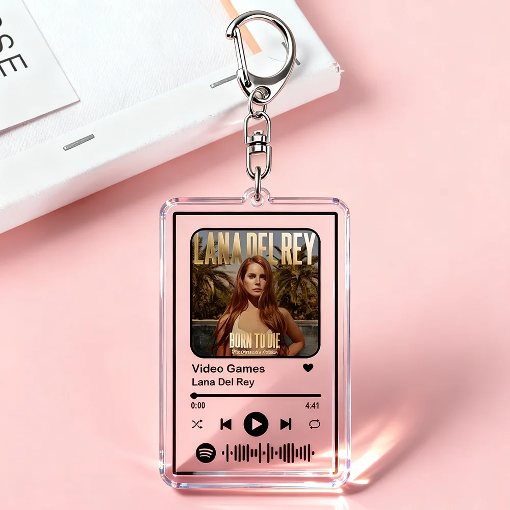 Lana del rey músicas chaveiros para mulheres acessórios saco jovens e bonitos videogames brooklyn bebê chaveiros jóias fãs presentes