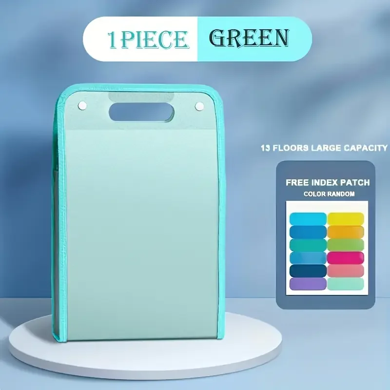 Handheld 13-Layer Folder Accordion Bag, Student File Bag, High-capacity A4 Clip Storage Bag