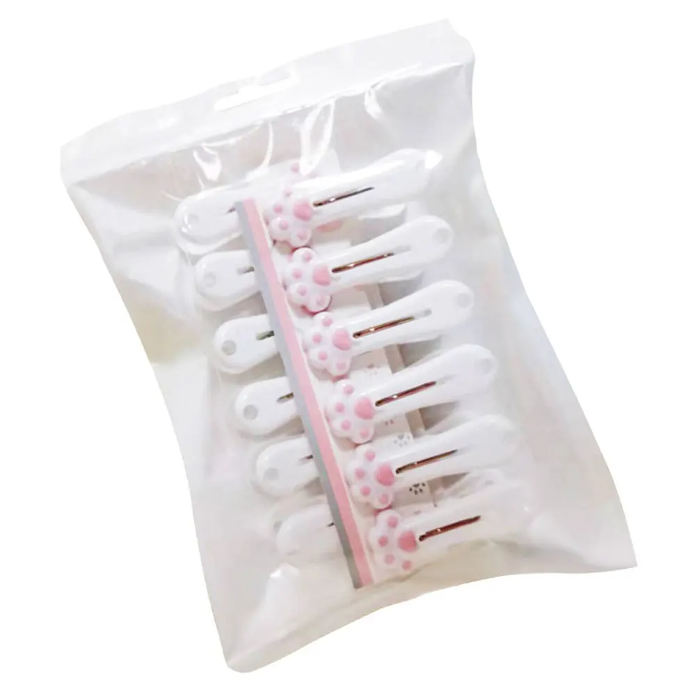 

12Pcs Cat Paw Clothes Clips Windproof Non-Slip Sock Clips for Home Outdoor Drying Sturdy Lightweight Clothespin for Hanging