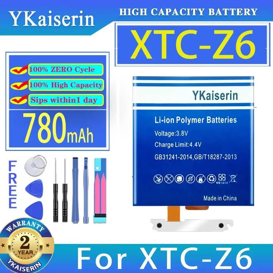 

Аккумулятор для часов телефона, долговечный, прочный для Imoo Okii Xtc-Z6 780 мАч
