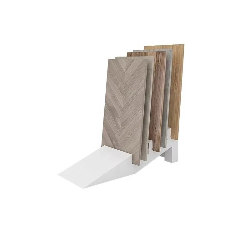 

&c Factory Direct Sales Customized Foldable Stainless Steel Floor Standing Display Racks for Marble Porcelain Quartz Samples