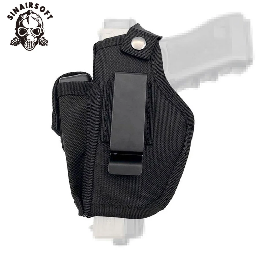 Tactical Magazine Holster Concealed Carry Belt Metal Clip Nylon Bag Airsoft Hunting Holsters For Articles All Sizes Handguns