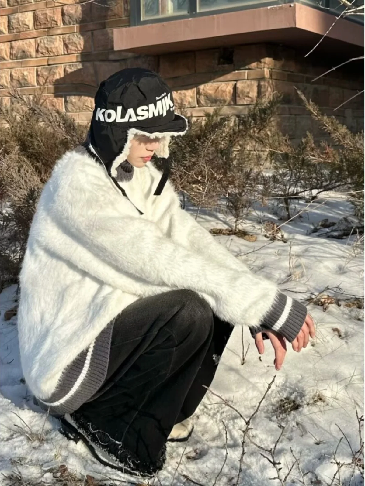 

Soft Cozy Men's round Ne Knitwear Camere Autumn Winter Sle Oversize Lazy Faion Top Casual Long Sve Straight Fit irt